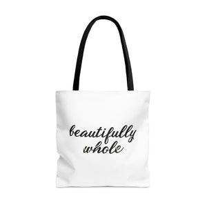 Kintsugi Inspired Tote Bag, Beautifully Whole, White and Gold Kintsugi Tote Bag, Kintsugi Shopping Bag, Large Market Bag, Modern Tote Bag