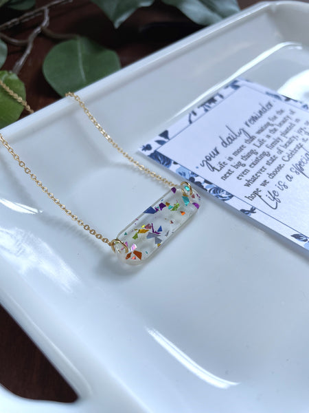Life Is a Special Occasion Reminder Necklace
