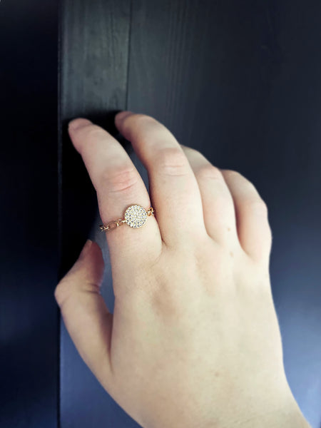 THREE | Ennea Collection Gold Chain and CZ Ring