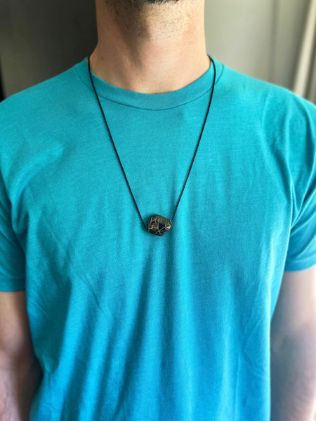 I AM WHOLE Men's Green and Black Necklace