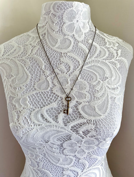 Boldly to the Throne of Grace Small Key Necklace