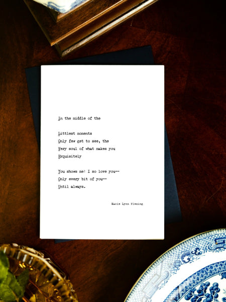 I LOVE YOU Acrostic Poem Card