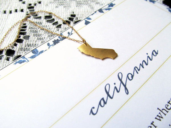 CALIFORNIA State Necklace