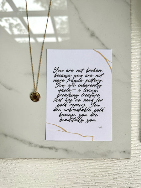 YOU ARE WHOLE Non-Kintsugi Necklace