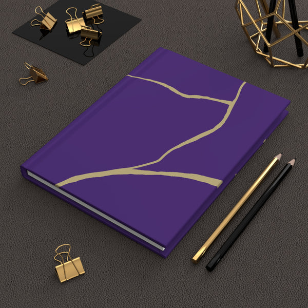 Purple Kintsugi Journal, Domestic Violence Survivor, Kintsugi Gift, Abuse Survivor, Kintsugi Notebook, Modern Notebook, Gift for Warrior
