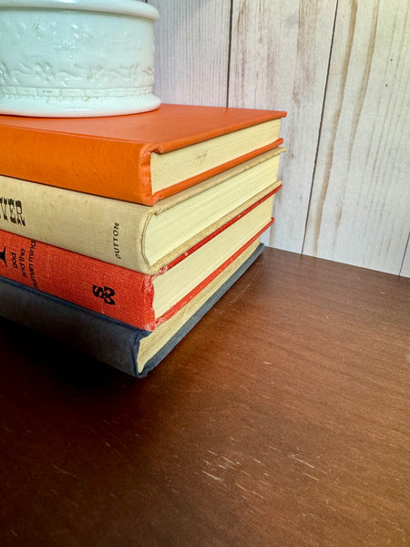 Shades of Brown and Orange Book Stack