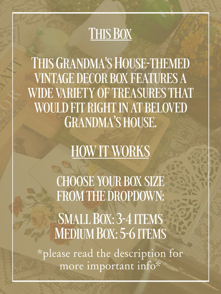 Grandma's House Vintage Mystery Box