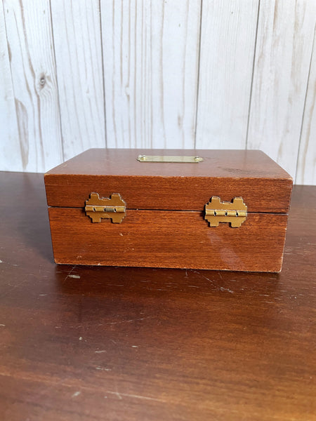 Vintage Small Wooden Jewelry Box