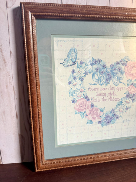 Vintage Framed Heart Homeco Quote