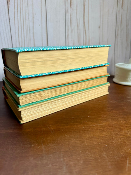 Shades of Turquoise and Orange Book Stack