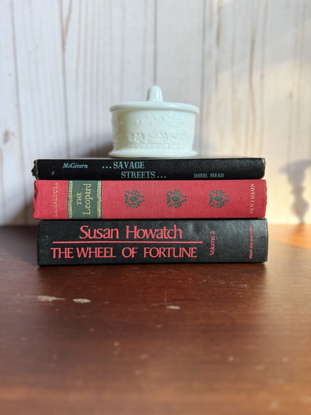 Shades of Black and Red Book Stack