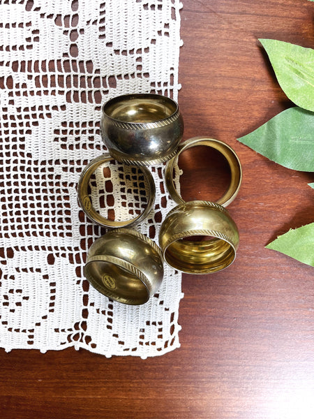 Vintage Brass Napkin Rings