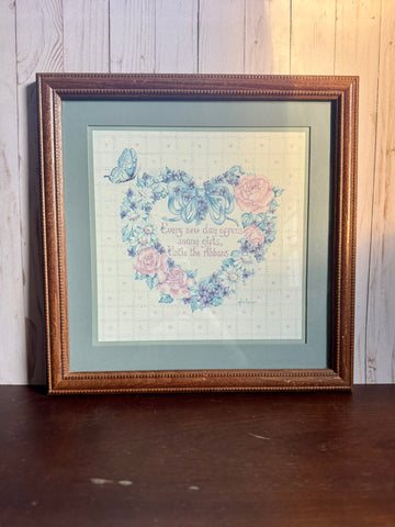 Vintage Framed Heart Homeco Quote