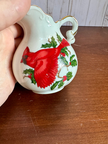 Lefton Cardinal and Holly Pitcher