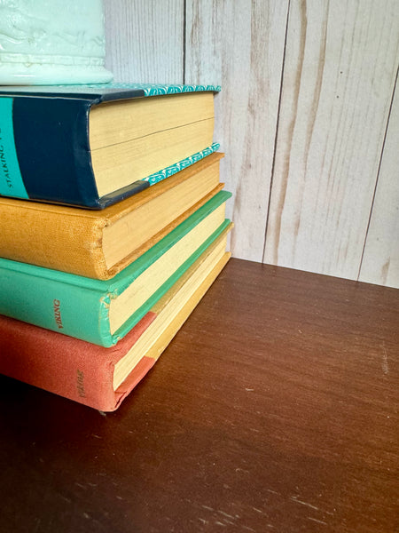 Shades of Turquoise and Orange Book Stack