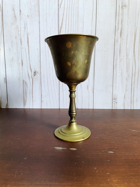 Vintage Brass Goblet