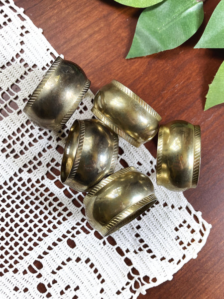 Vintage Brass Napkin Rings