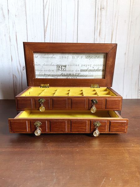 Vintage Upcycled Large Wooden Jewelry Box