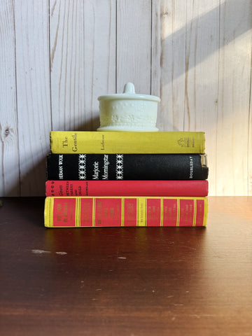 Shades of Yellow and Red Book Stack