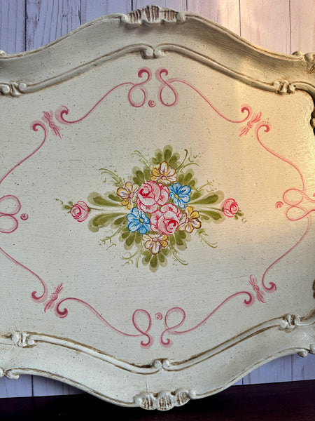 Huge Floral Decorative Tray