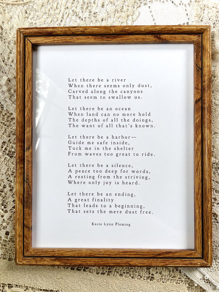 Framed Let There Be a River Print