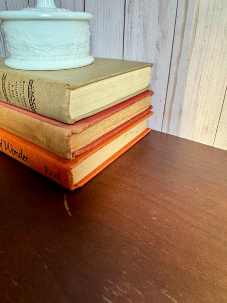 Shades of Orange and Tan Book Stack