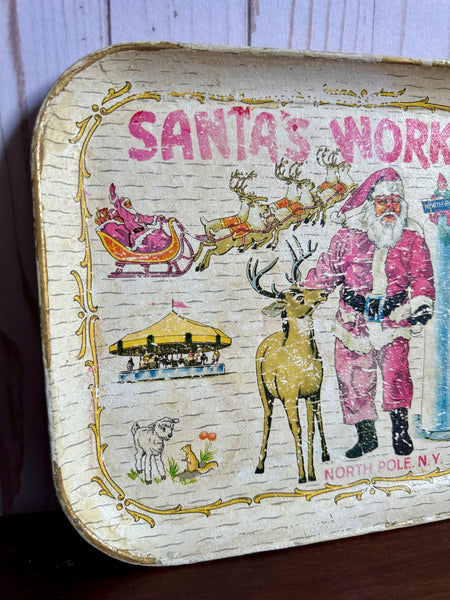 Santa’s Workshop Retro Tray