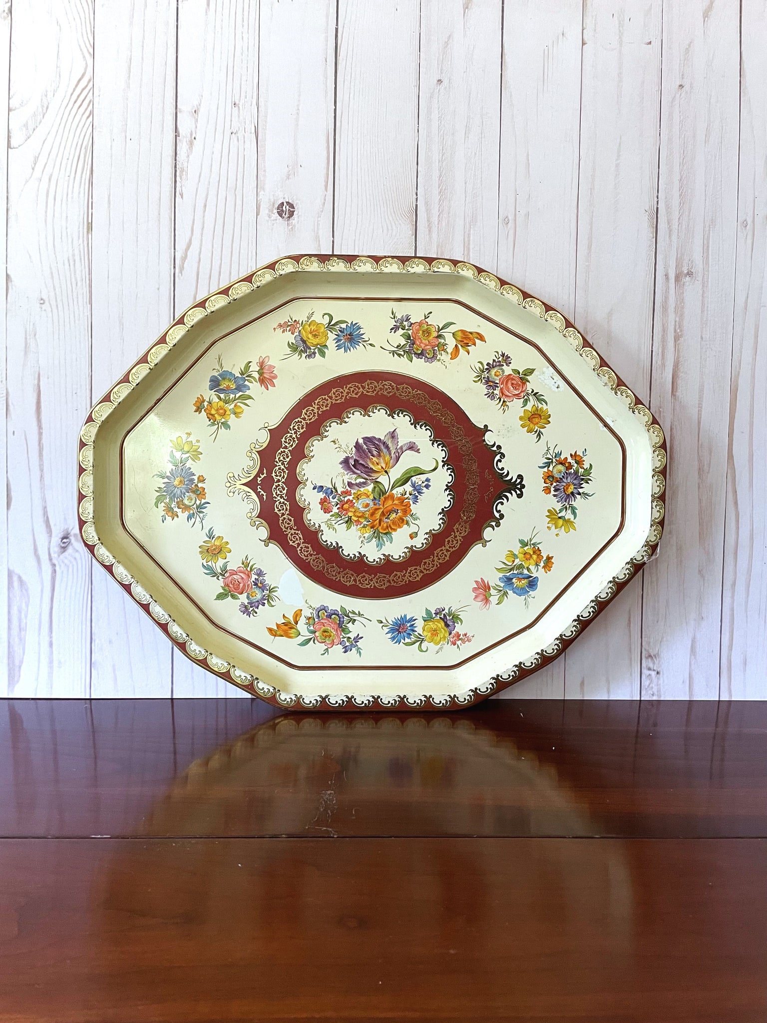 Large Floral Daher Tray