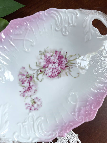 Floral Pink and Gold Dish