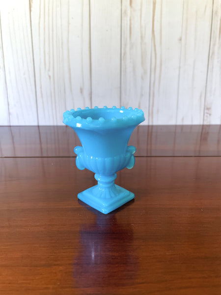 Blue Akro Agate Small Urn