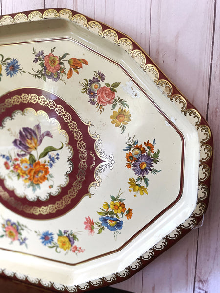 Large Floral Daher Tray