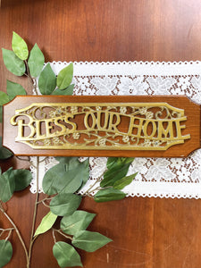 Bless Our Home Wooden Plaque