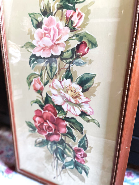 Large Framed Camellias Print