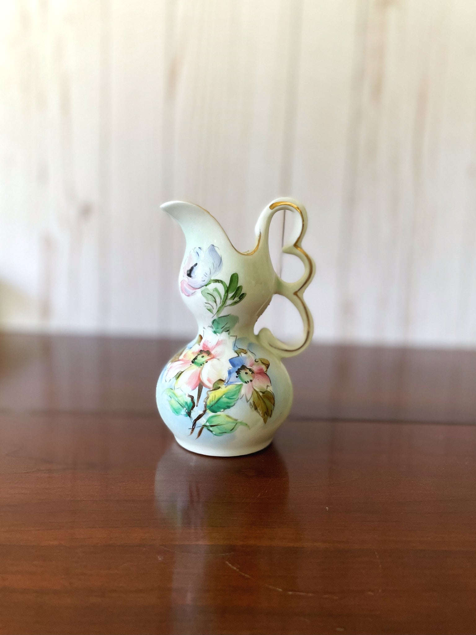 Handpainted Floral Japanese Vase