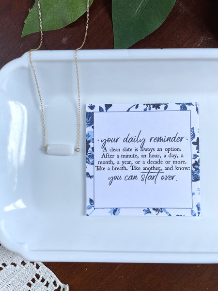 You Can Start Over Reminder Necklace