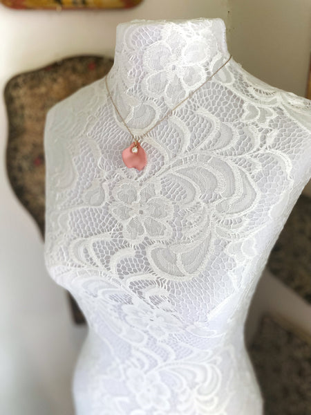 Pink Petal Bridesmaid Necklace