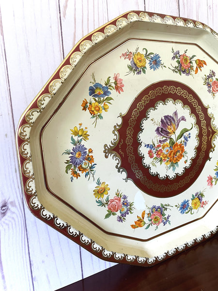 Large Floral Daher Tray