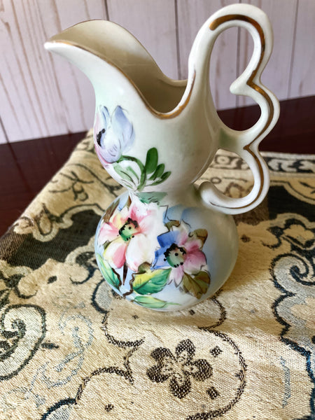 Handpainted Floral Japanese Vase
