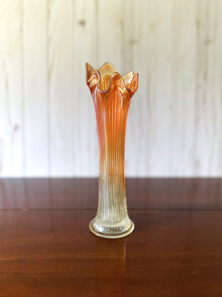 Fenton Marigold Swung Glass Vase
