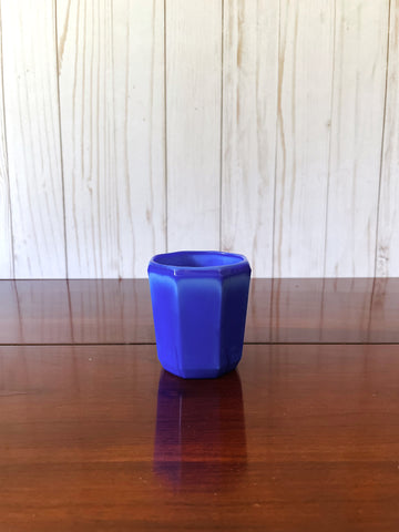 Cobalt Blue Akro Agate Toothpick Holder