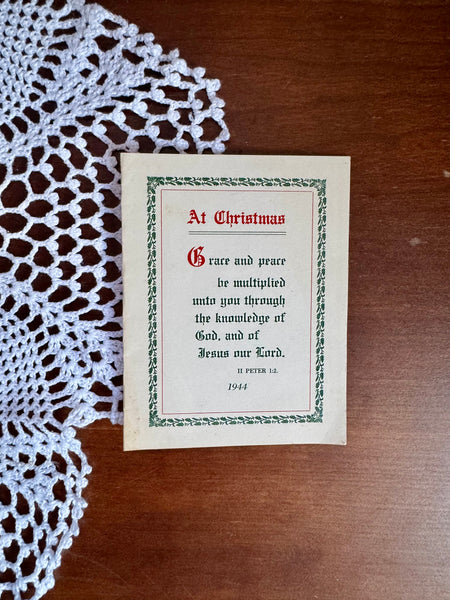 Vintage “At Christmas” Card