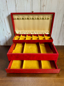 Red and Gold Jewelry Box
