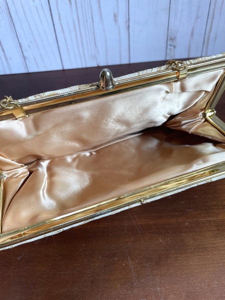 Vintage Beige and Gold Purse