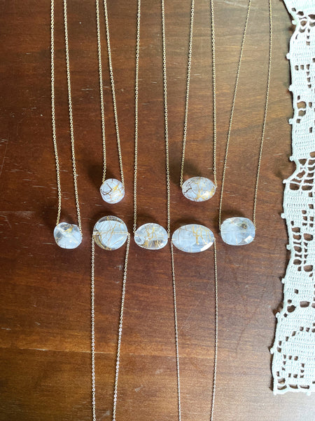 I AM WHOLE Clear Simple Necklace - choose your style