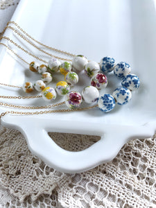 Floral Beaded Necklace - choose your style