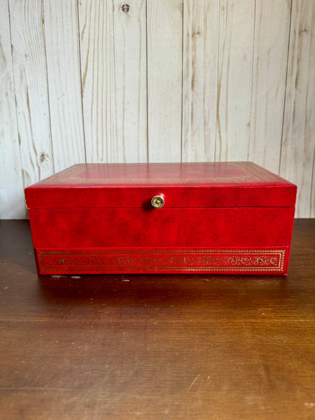 Red and Gold Jewelry Box