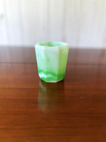 Akro Agate Green Toothpick Holder