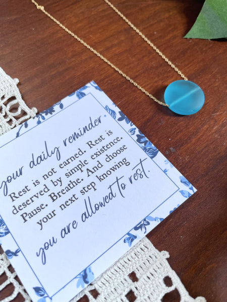 Your Are Allowed to Rest Reminder Necklace