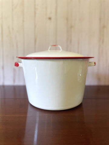 Large Enamelware Stock Pot