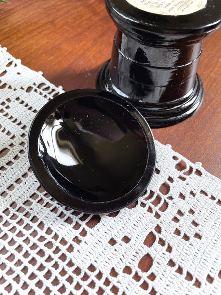 Akro Agate Black Apothecary Jar